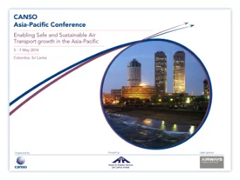 Runway Safety  Max Bice  Manager, Safety Services  Airservices Australia  Background  The CANSO