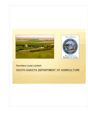 SOU:T:H DA~OWA DEP.ART'.MENT OF AGRICULTURE  $21a4 billion impact  31,000 farms and ranches