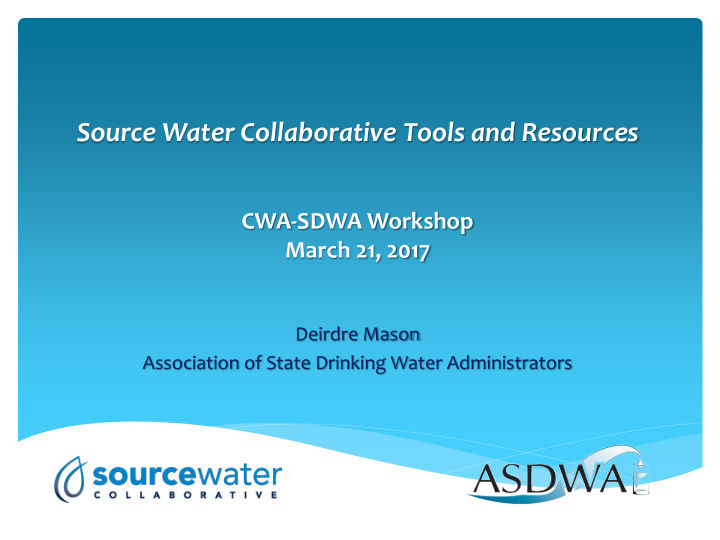 source water collaborative tools and resources