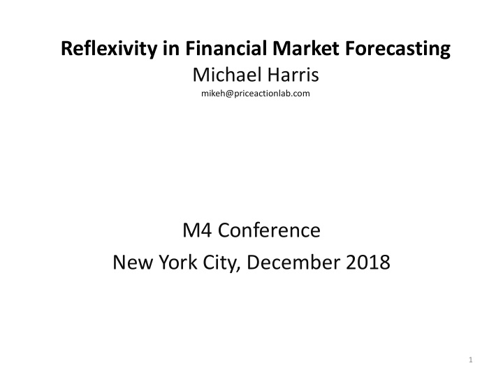 reflexivity in financial market forecasting