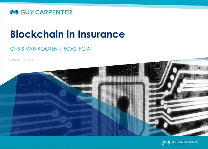 blockchain in insurance