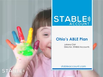 Ohios ABLE Plan  Juliana Crist  Director, STABLE Accounts  stableaccount.com  STABLE Basics