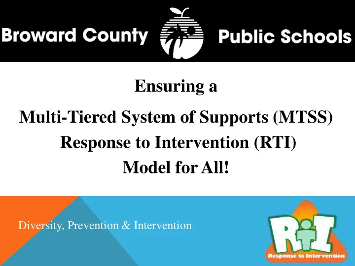 multi tiered system of supports mtss