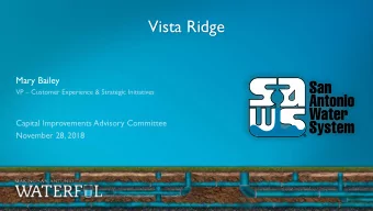 Vista Ridge  Mary Bailey VP  Customer Experience &amp; Strategic Initiatives  Capital
