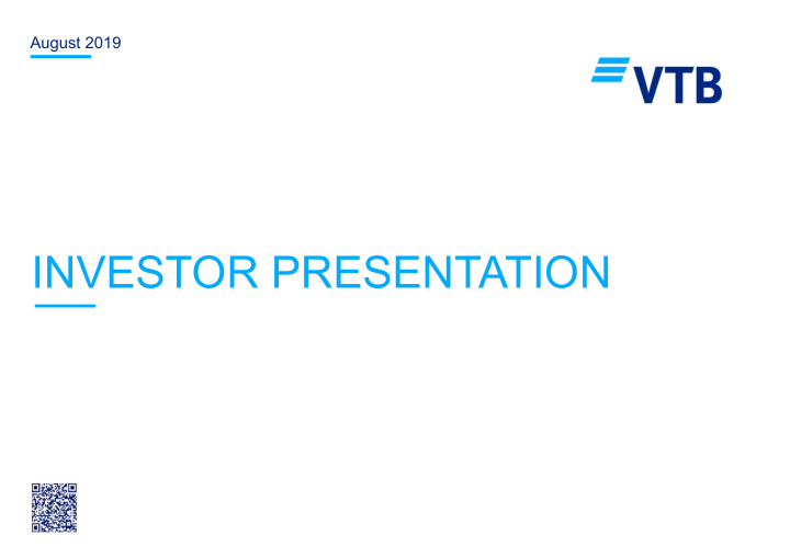 investor presentation this presentation has been prepared