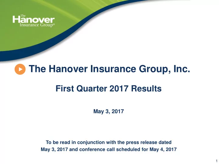 may 3 2017 to be read in conjunction with the press