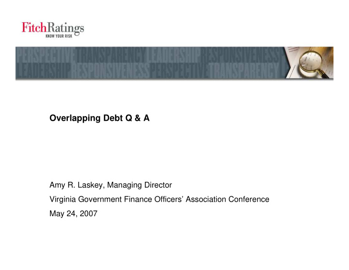 overlapping debt q a