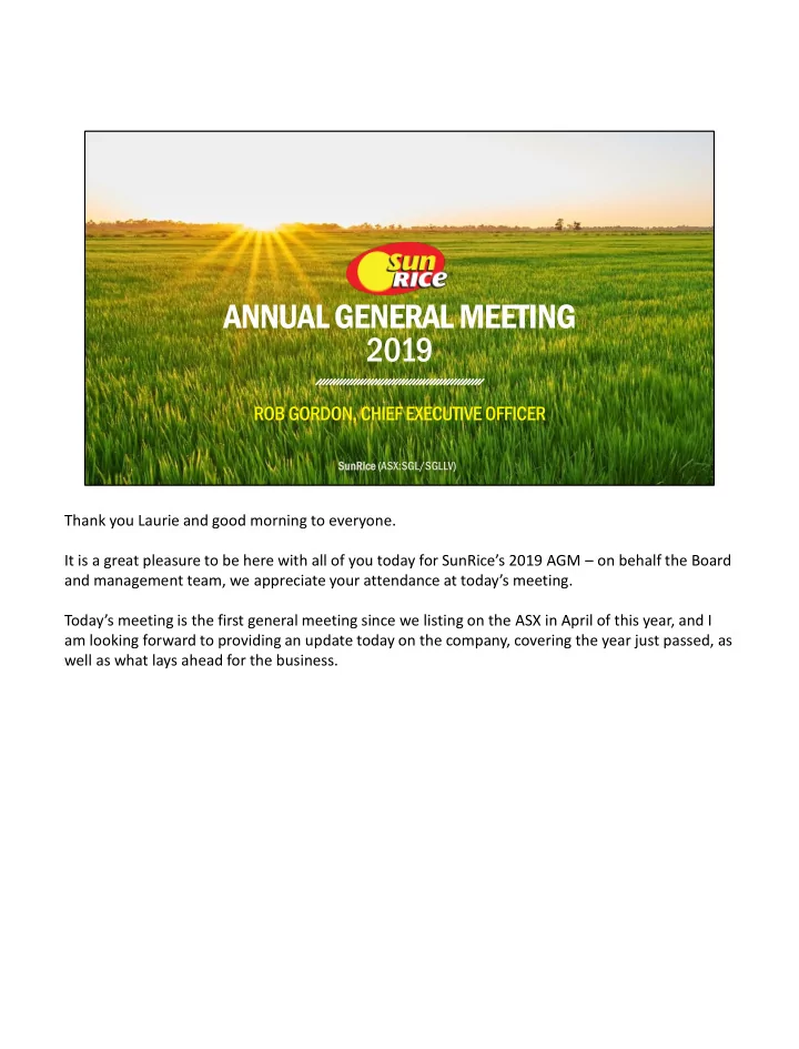 annual general meeting 2019