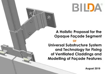 Opaque Faade Segment  or  Universal Substructure System  and Technology for Fixing  of Ventilated