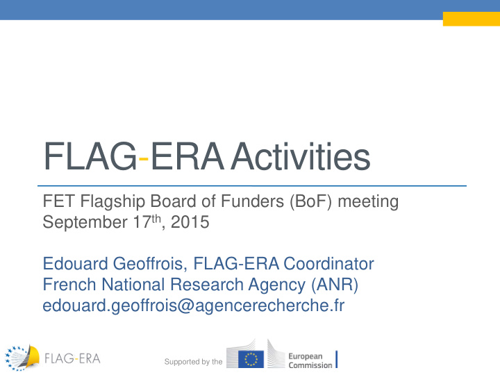 flag era activities