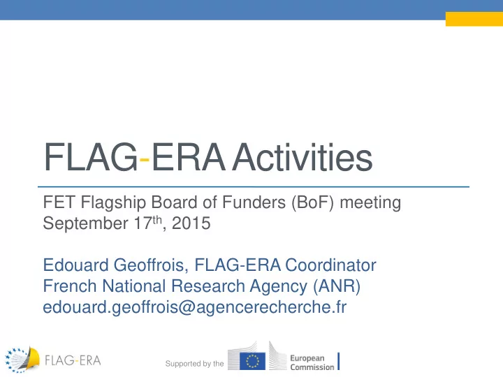flag era activities