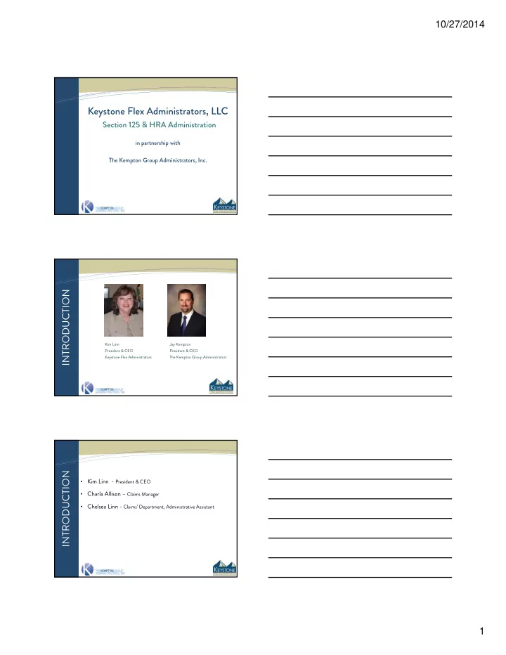 keystone flex administrators llc