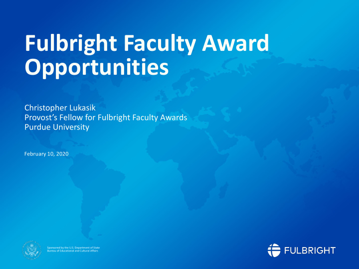 fulbright faculty award opportunities