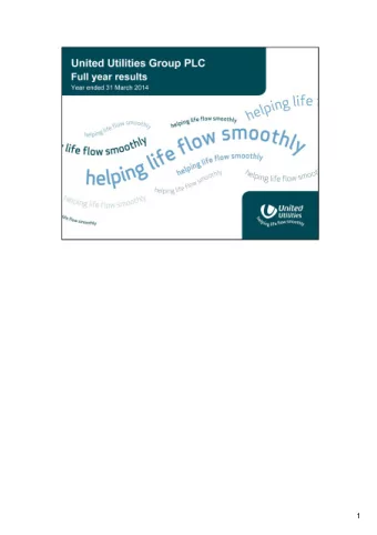 1 Good morning ladies and gentlemen and welcome to our full year results presentation. This is the