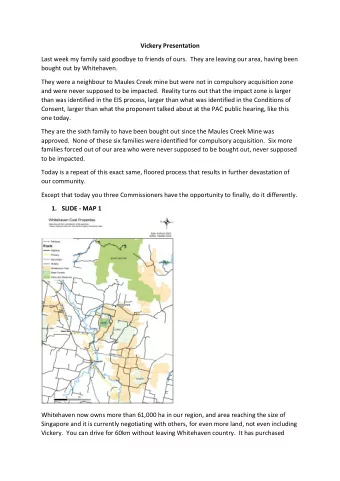 Vickery Presentation  Last week my family said goodbye to friends of ours.  They are leaving our