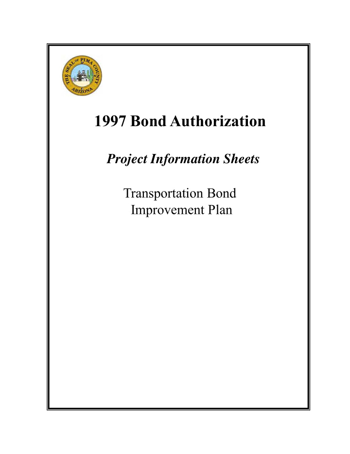 1997 bond authorization