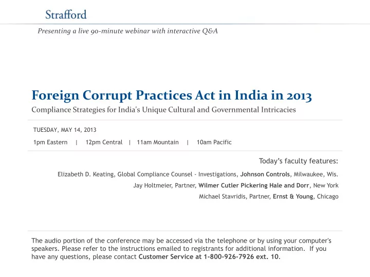 foreign corrupt practices act in india in 2013