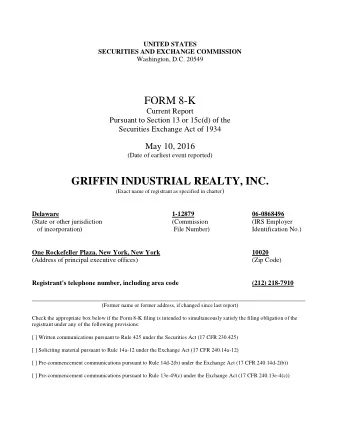 FORM 8-K  Current Report  Pursuant to Section 13 or 15c(d) of the Securities Exchange Act of 1934