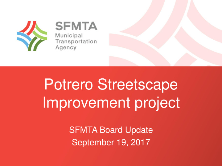 potrero streetscape improvement project