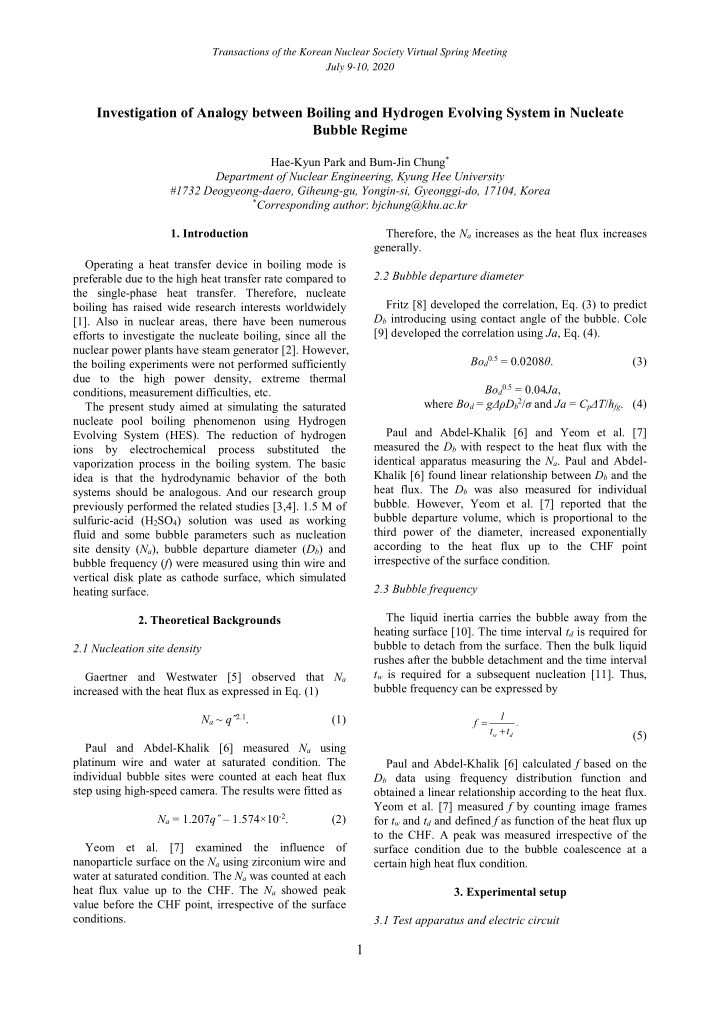 investigation of analogy between boiling and hydrogen