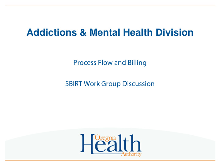 addictions mental health division