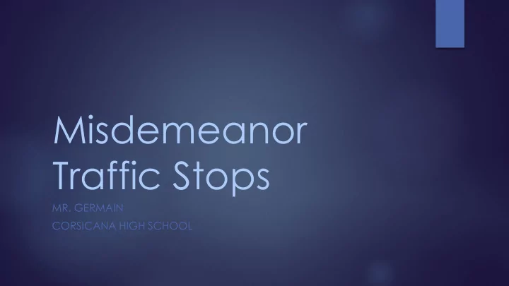 misdemeanor