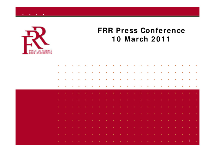 frr press conference 1 0 march 2 0 1 1