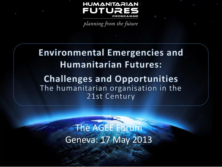 the agee forum