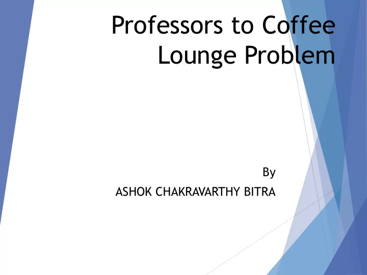 professors to coffee