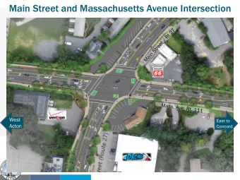 Main Street and Massachusetts Avenue Intersection  West  East to  Acton  Concord  Acquisition R