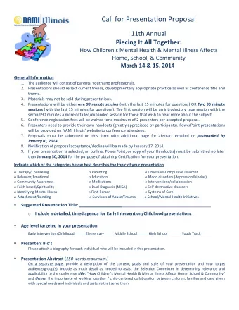 Piecing It All Together: How Children's Mental Health &amp; Mental Illness Affects Home, School,