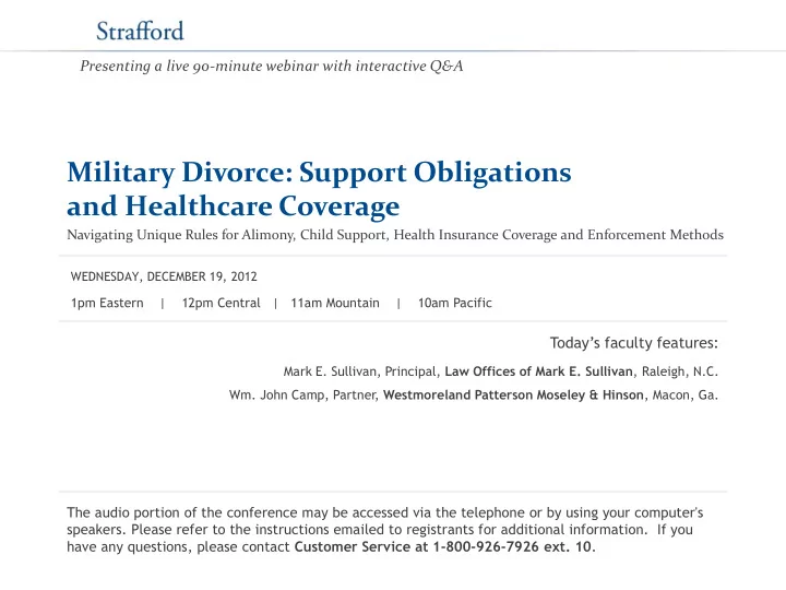 military divorce support obligations and healthcare