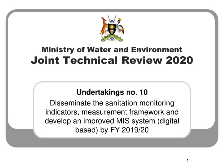 joint technical review 2020
