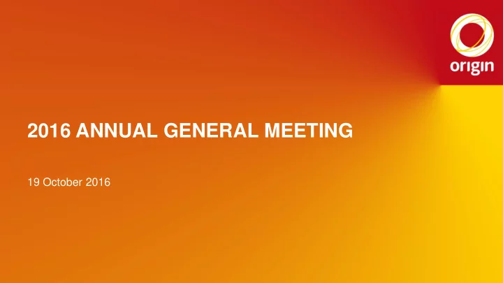 2016 annual general meeting