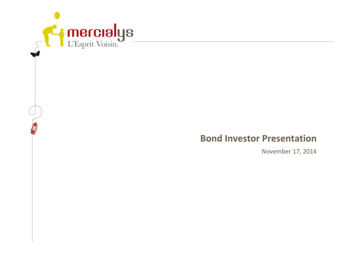 bond investor presentation