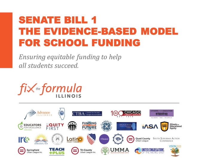senate bill 1 the evidence based model for school funding