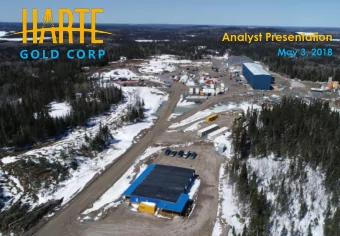 Analyst Presentation  May 3, 2018  G O L D   C O R P  FORWARD LOOKING STATEMENTS  This presentation