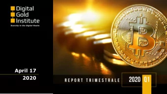 April 17  2020  Digital Gold Institute: Vision  R&amp;D center of excellence focused on teaching,