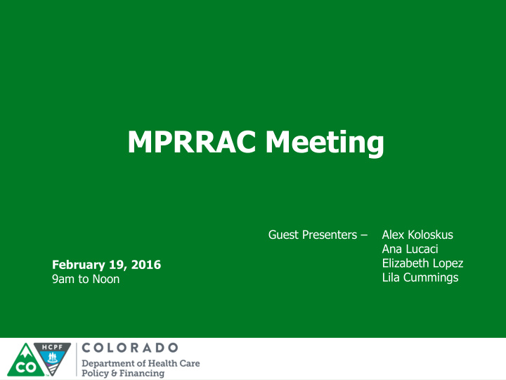 mprrac meeting