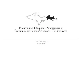 Audit Summary  June 30, 2019 Eastern Upper Peninsula Intermediate School District June 30, 2019