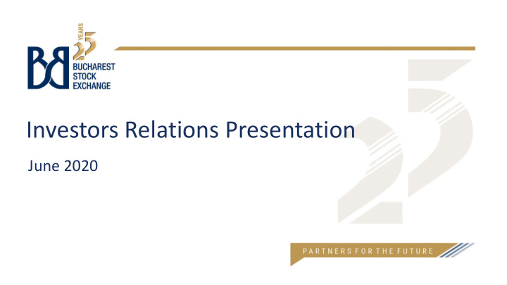 investors relations presentation