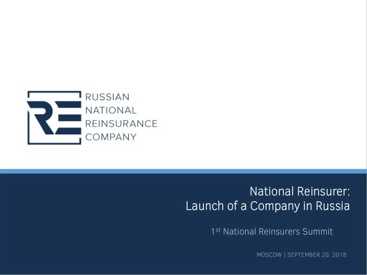nati ational nal rein insurer er