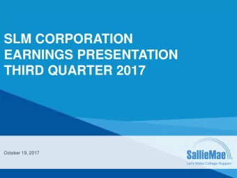 THIRD QUARTER 2017  October 19, 2017 | 2  Forward-Looking Statements and Disclaimer  Cautionary