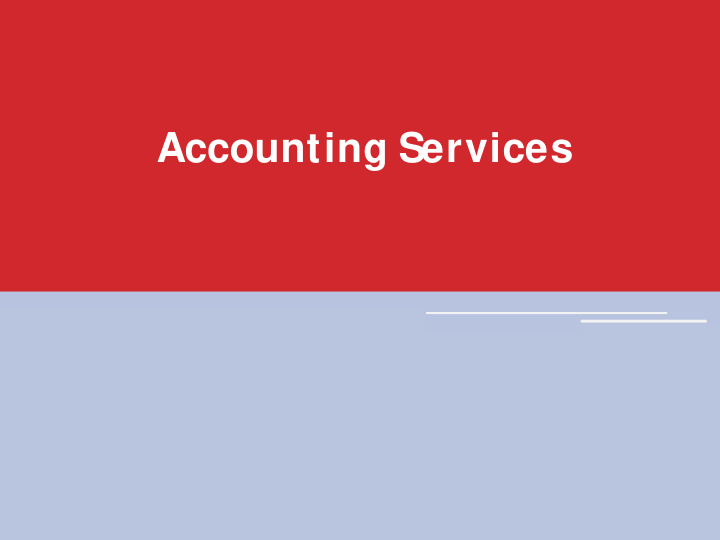 accounting services present situation