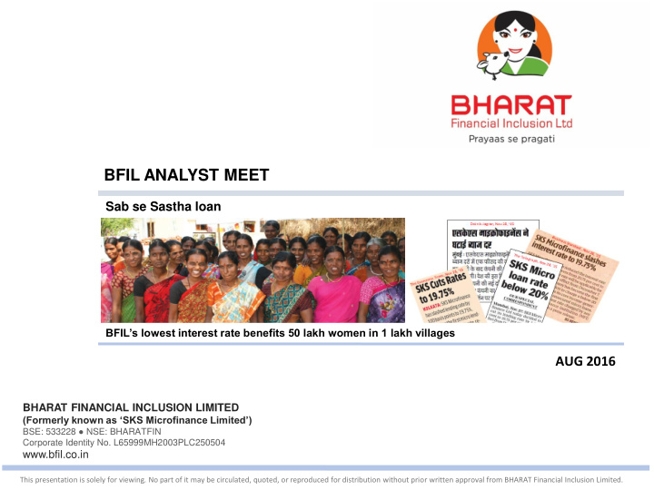 bfil analyst meet