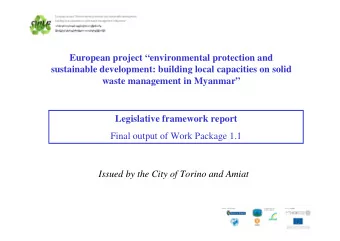 European project environmental protection and  sustainable development: building local