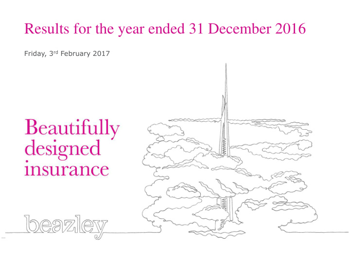 results for the year ended 31 december 2016