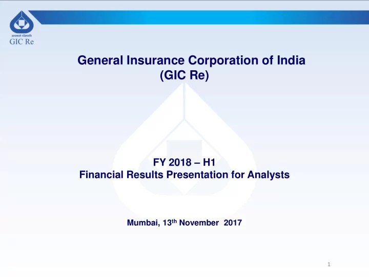 general insurance corporation of india gic re
