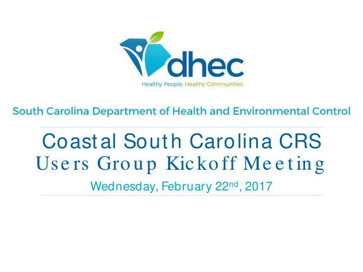 coastal south carolina crs use rs gro up kicko ff me e