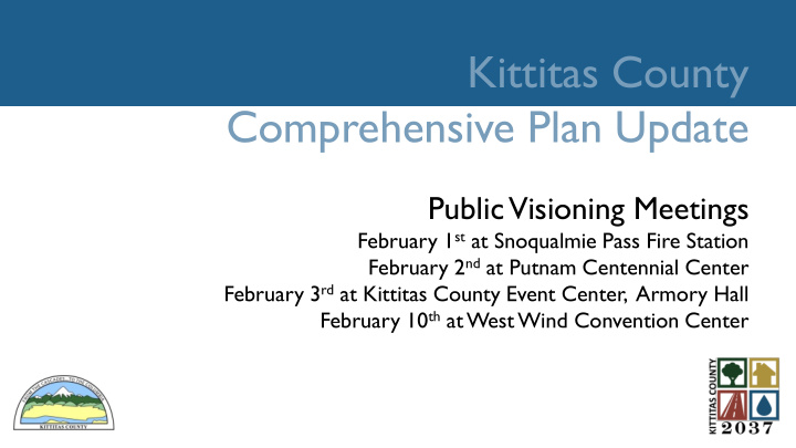 kittitas county comprehensive plan update